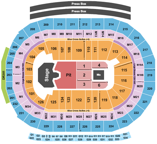 Little Caesars Arena GHOST Seating Chart